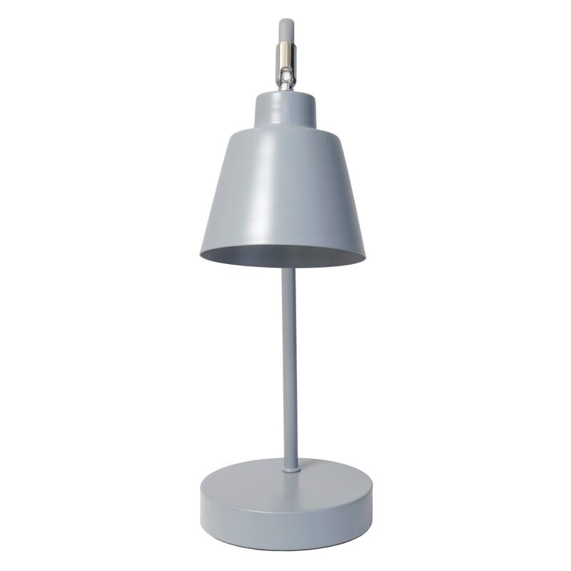 Angled Arm Desk Lamp with Adjustable Cone Shade - 16" - Gray