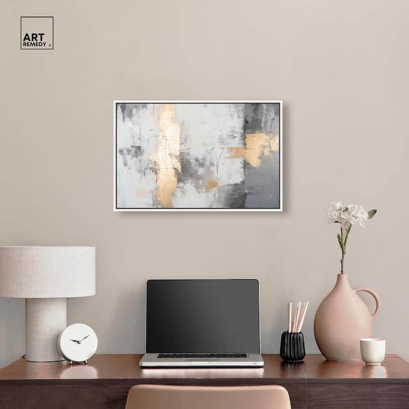 Gilded Gray III Canvas by Art Remedy