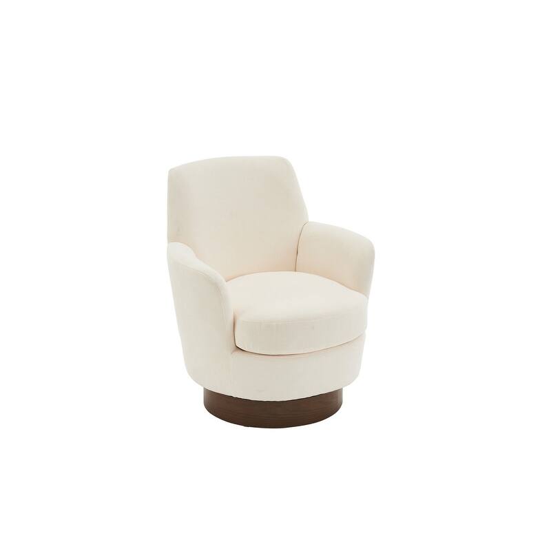 Sofa and Comfortable Swivel Barrel Chair with Gold Stainless Steel Base 