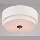 preview thumbnail 11 of 15, Burnaby Mid-Century Modern Ceiling Mount Light White Linen Drum Shade
