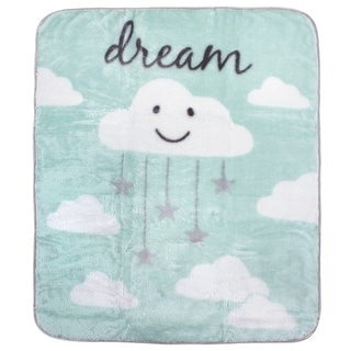 Hudson Baby Infant High Pile Plush Blanket, Mint Cloud, One Size - Mint Cloud - One Size