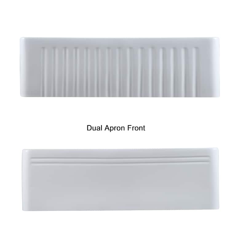 Durable 30-Inch Fireclay Farmhouse Apron Reversible Single Bowl White Kitchen Sink with Strainer