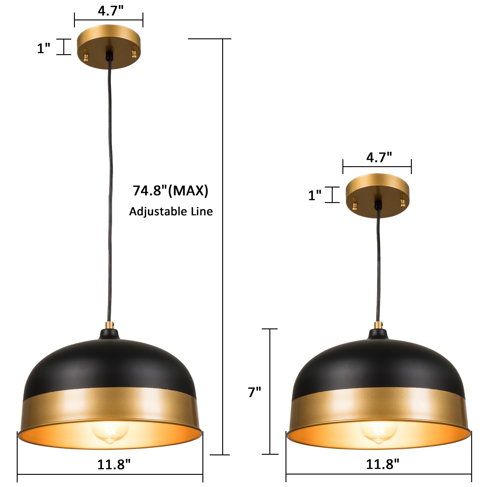 Black vintage pendant light new arrivals