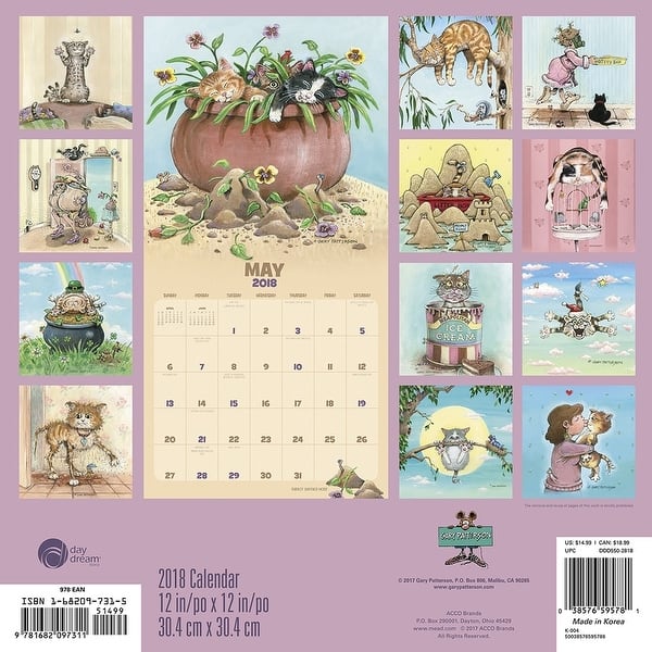 Shop Gary Patterson S Cats Wall Calendar Funny Cats By Acco