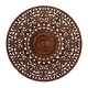 preview thumbnail 8 of 11, Wooden Handmade Intricately Carved Floral Wall Decor with Mandala Design - Brown or White