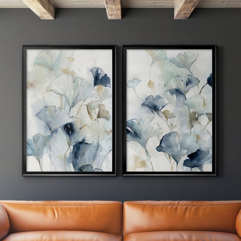 Indigo Ginkgo I Premium Framed Print - Ready to Hang - Multi-Color