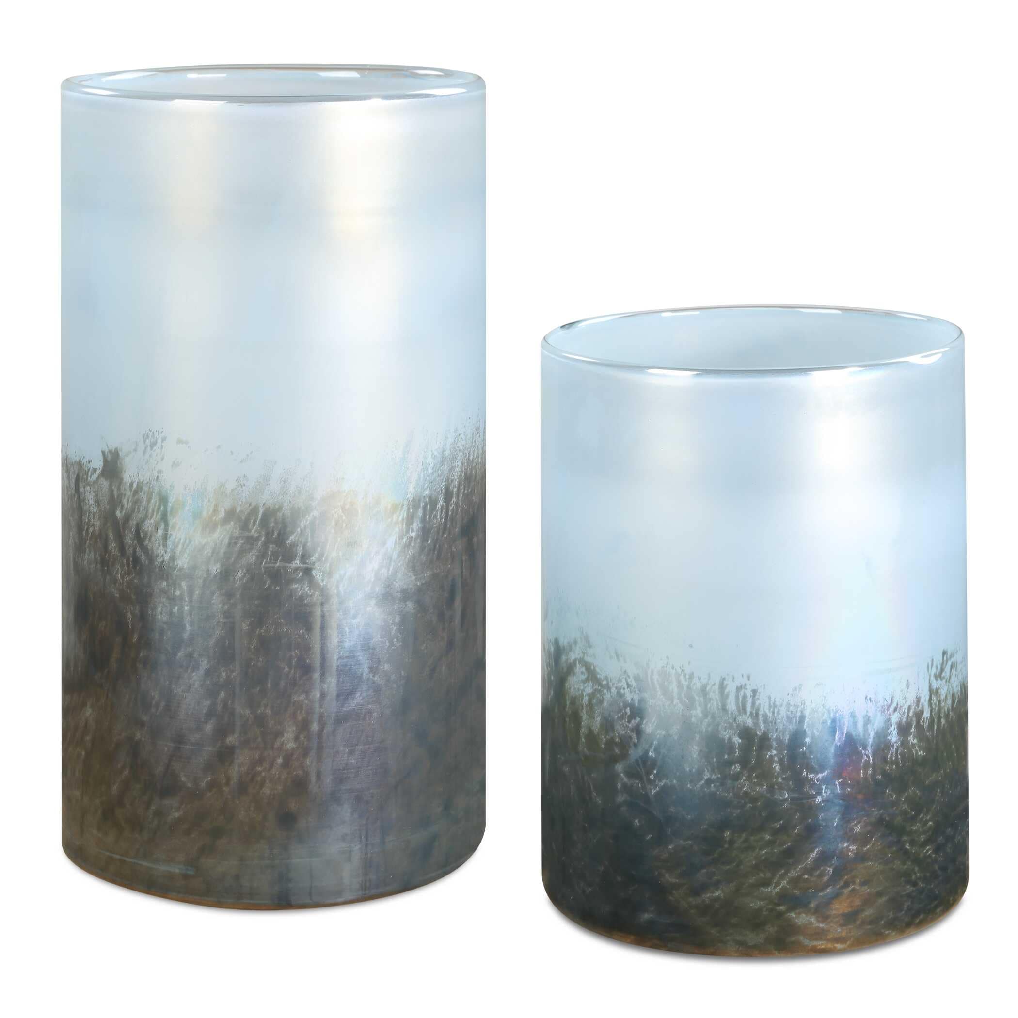 Uttermost Midnight Mist Cylindrical Vases (Set of 2)