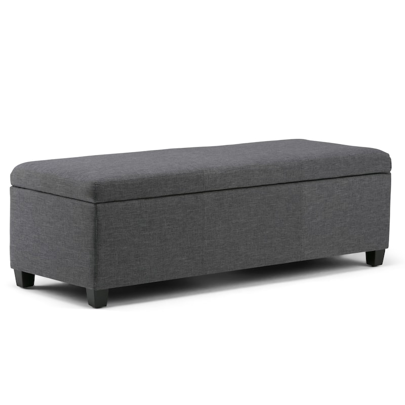 WYNDENHALL Franklin 48-in. Wide Contemporary Rectangular Storage Ottoman
