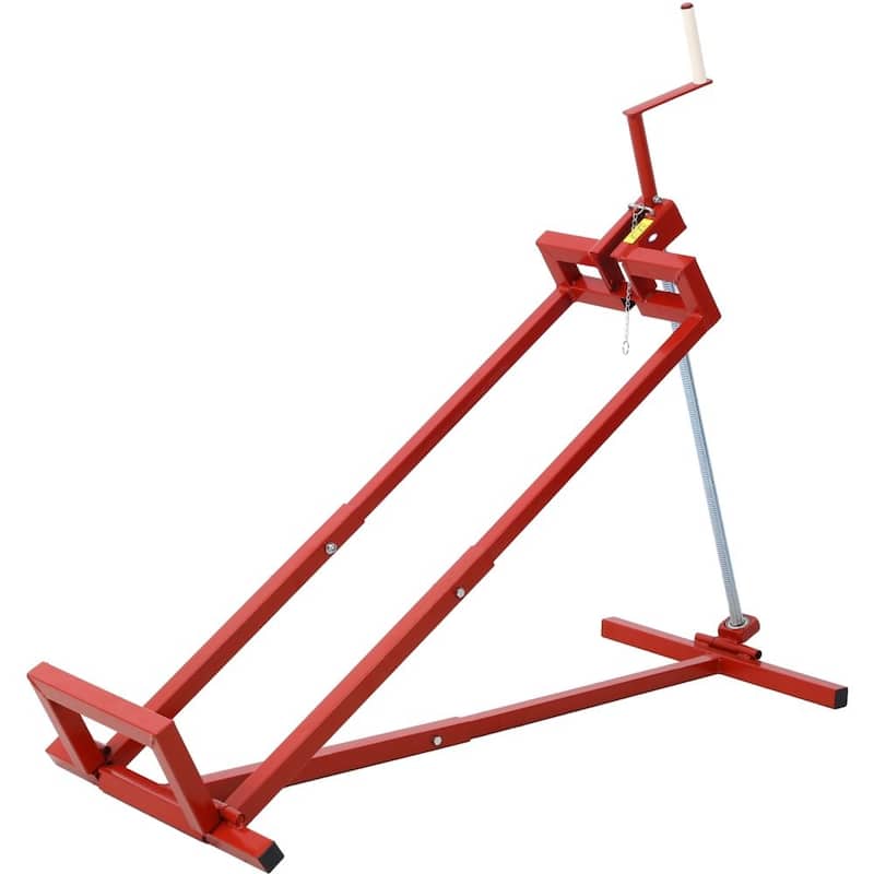 800 Lbs Capacity Easy Lawn Mower Lift for Riding Tractors - Red