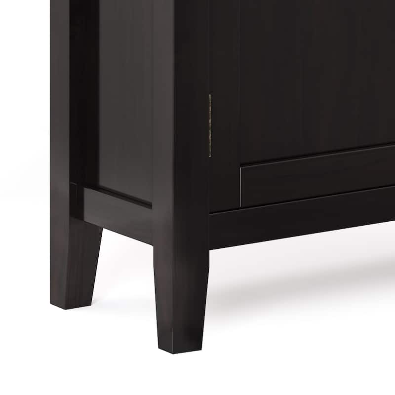 WYNDENHALL Mansfield SOLID WOOD 32 inch Wide Transitional Low Storage Cabinet - 32"w x 14"d x 31"h