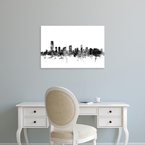 Easy Art Prints Michael Tompsett's 'Jersey City New Jersey Skyline' Premium Canvas Art