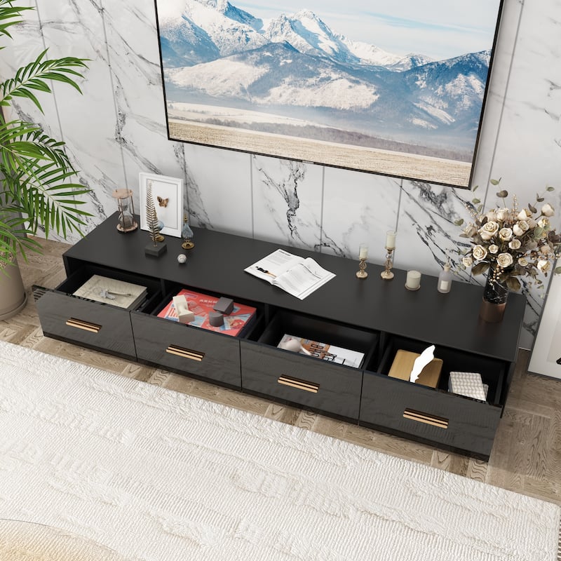 Multimedia Console Ample Storage Upgrade Your Living Room's Aesthetic - 70.9"