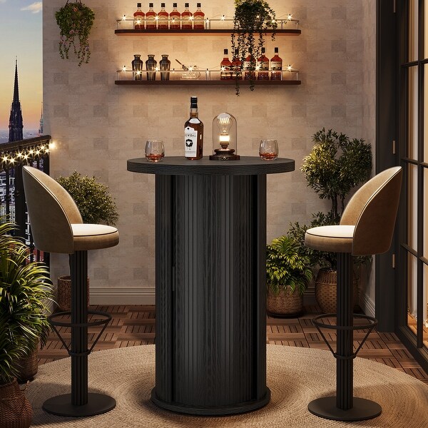Bar Table, Hidden Storage Cocktail Table, Bistro High Top Pub Unit