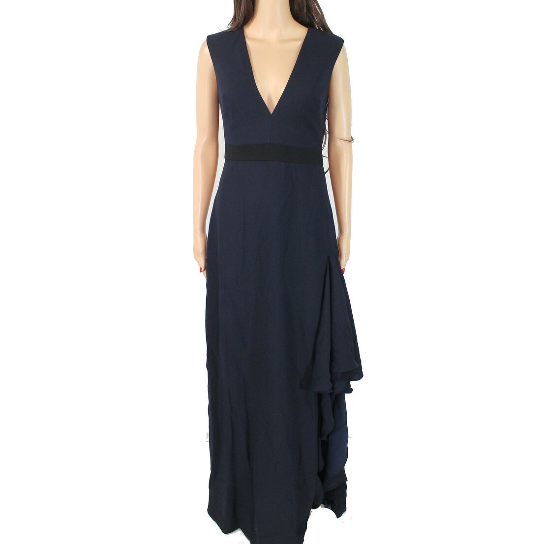 monique lhuillier navy dress