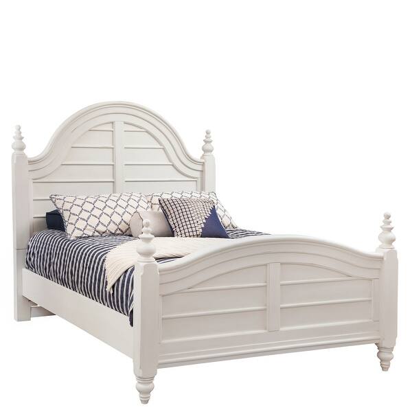 slide 2 of 4, Roanoke Dove White Panel Bed by Greyson Living