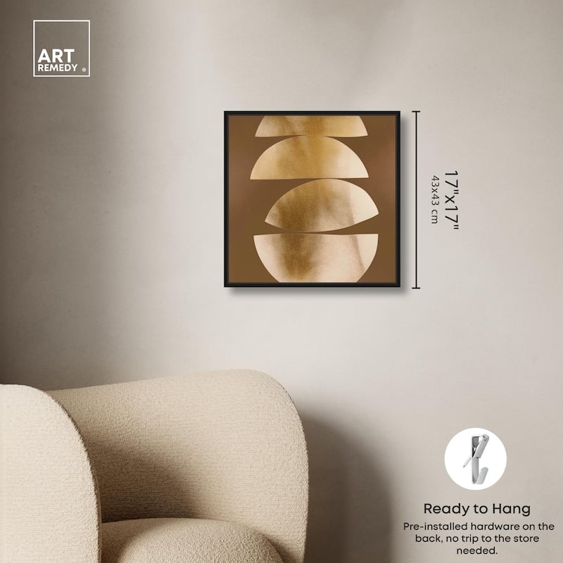 Golden Crescents II Canvas by Art Remedy
