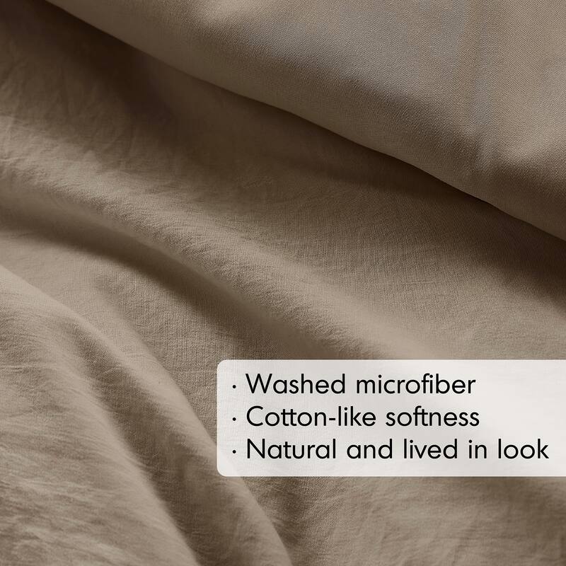 Chelsea Square Evans Pinch Pleated Soft Washed Boho Comforter Set