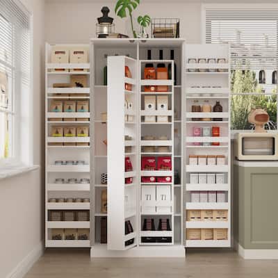Versatile Kitchen Organizer: Compact 31.5" Cabinet with Smart Storage