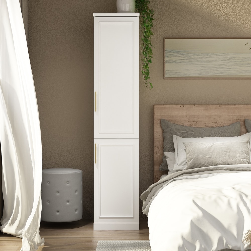 74.8"H Large Modular Wardrobe Cloest Armoire Cabinet Glass Door