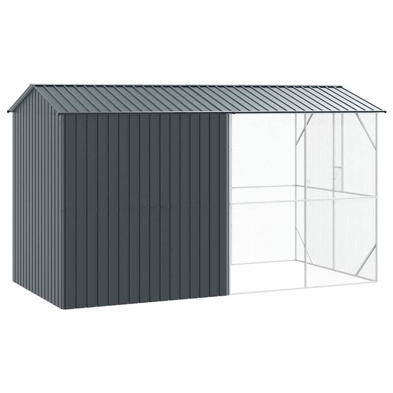 vidaXL Bird Cage Anthracite Galvanized steel
