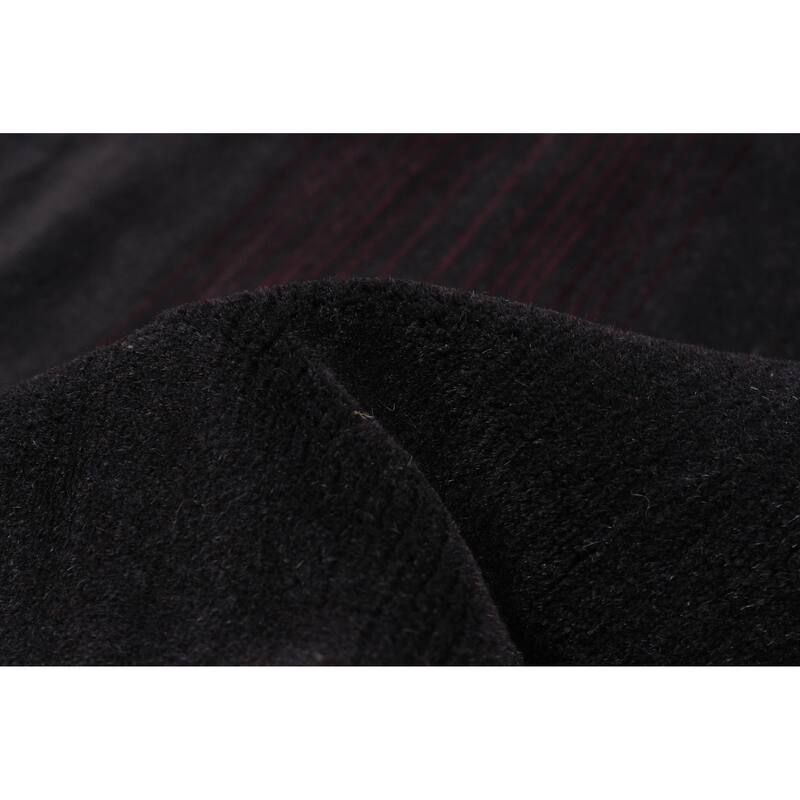 ECARPETGALLERY Hand-knotted Opulence Dark Purple Wool Rug - 11'6 x 11'2