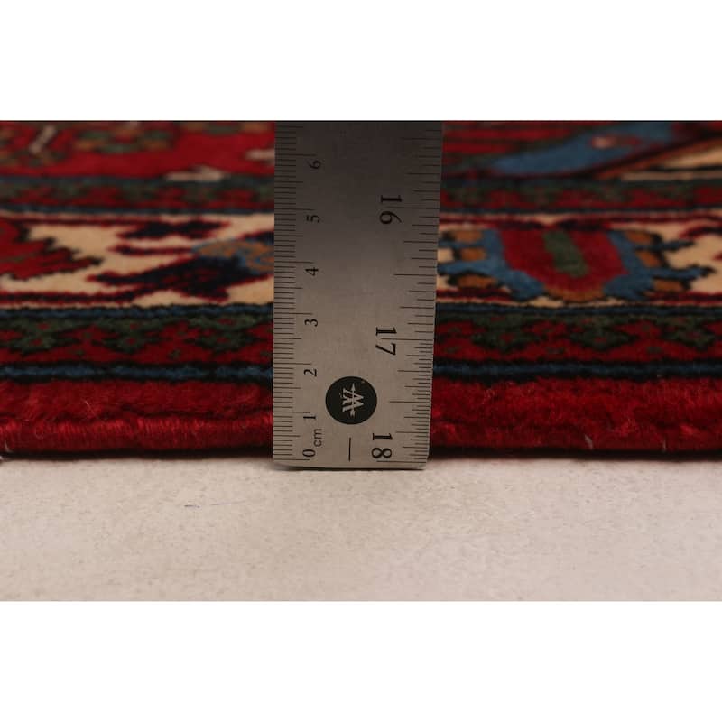 ECARPETGALLERY Hand-knotted Kayseri Vintage Red Wool Rug - 3'10 x 12'10