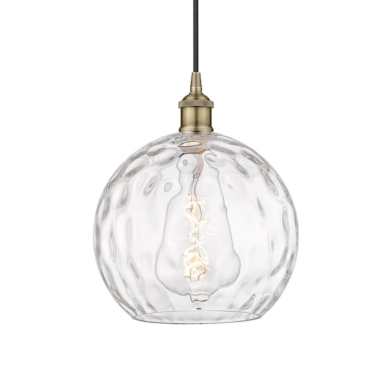 Innovations Lighting 616-1P-13-10 Athens Pendant Athens 10" Wide - Antique Brass / Clear Water Glass
