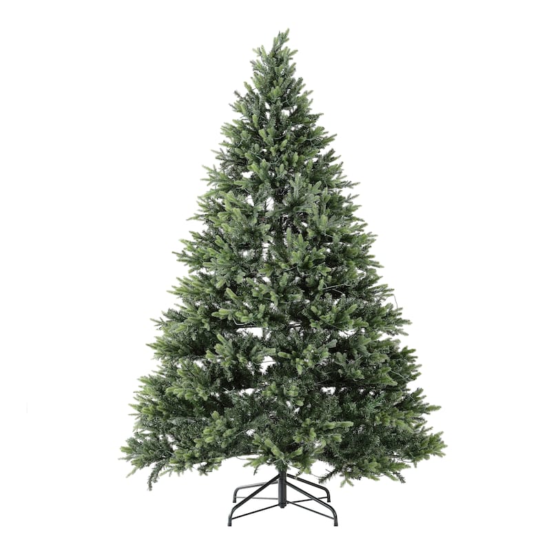 SAFAVIEH 7.5 Ft, Green, Pre-Lit Artificial Christmas Tree - 60"W x 60"D x 90"H