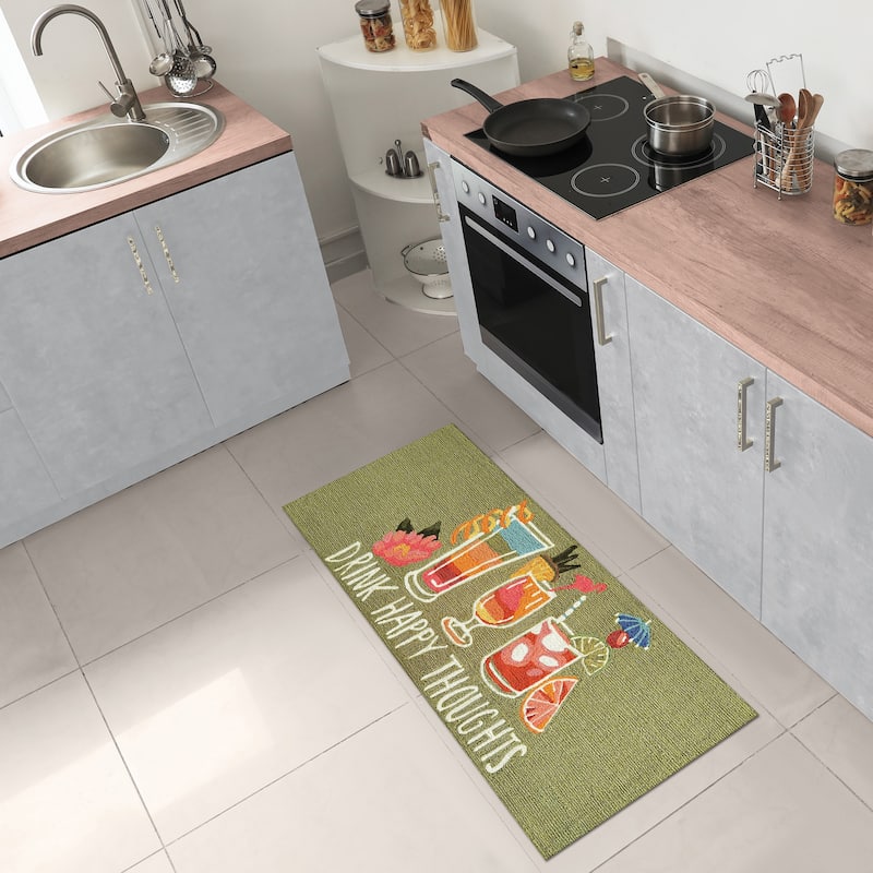 Liora Manne Frontporch Happy Drinks Indoor/Outdoor Rug
