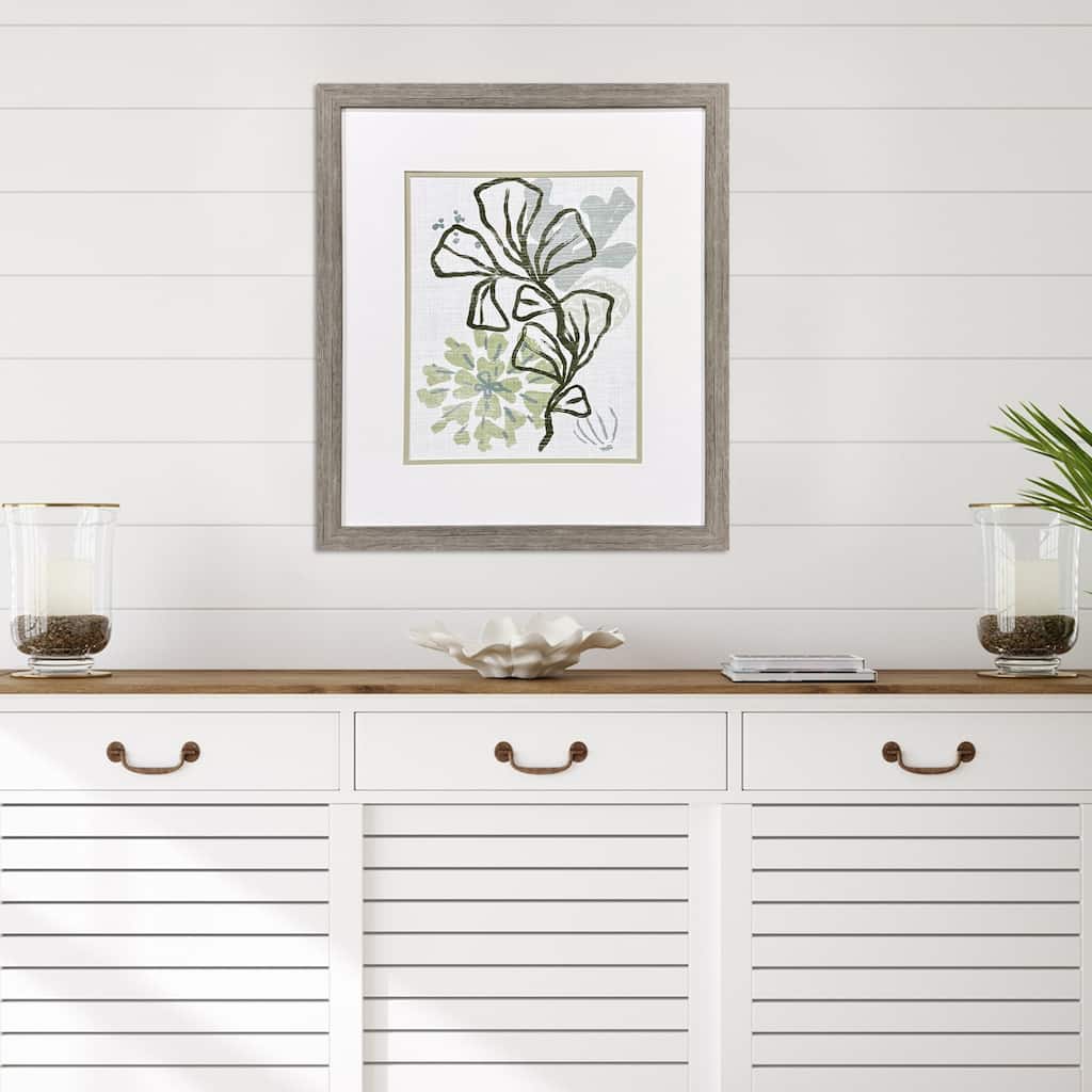 Paragon Coral Blockprint III Framed Art