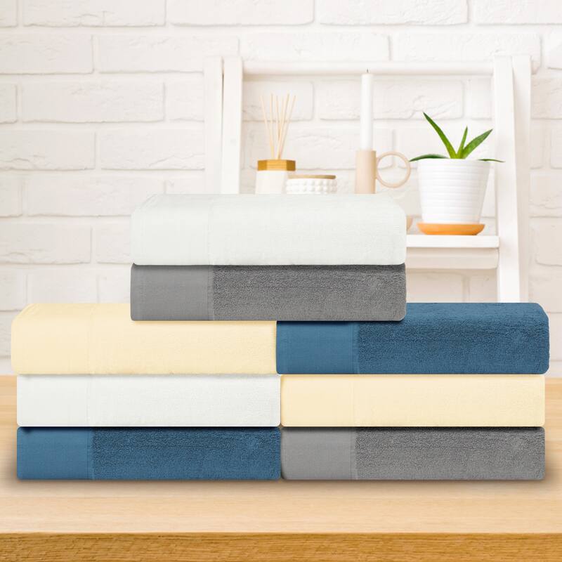 Cotton 2 Pack Solid Bath Towels, Quicker to Dry and Highly Absorbent Towels for Gym Pool 28" x 56"