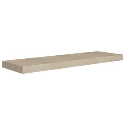 Zyno Wall Shelf, 32 Inch, Oak Brown MDF Body, Modern Design