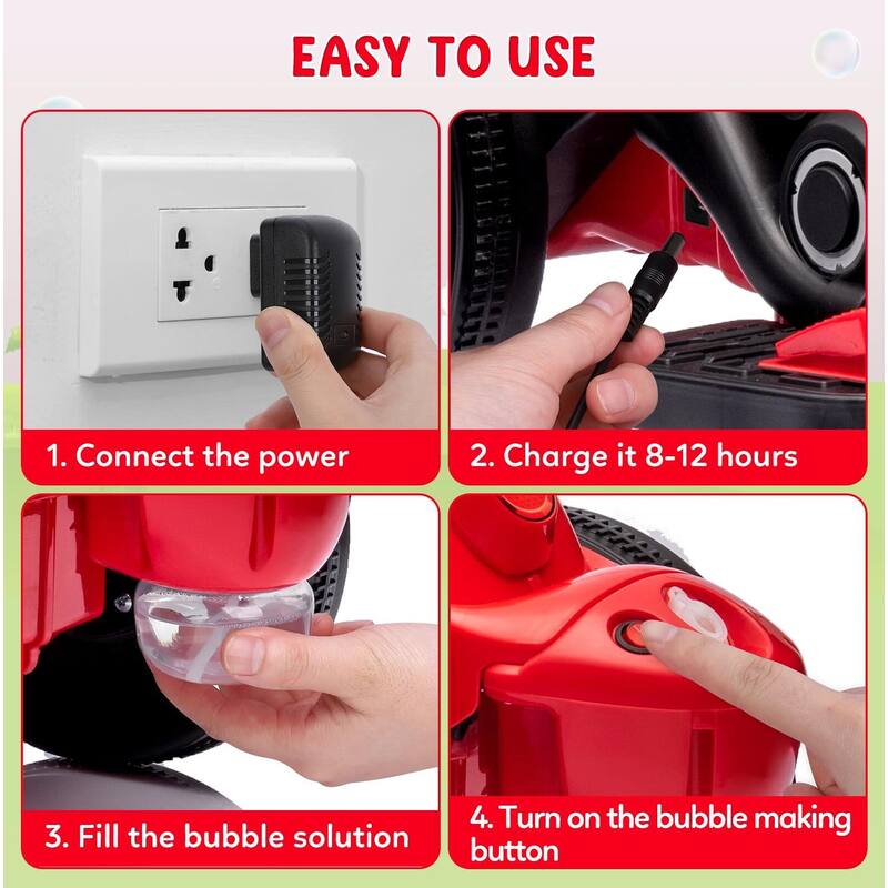 Kids Electric Motorcycle with Bubble Function