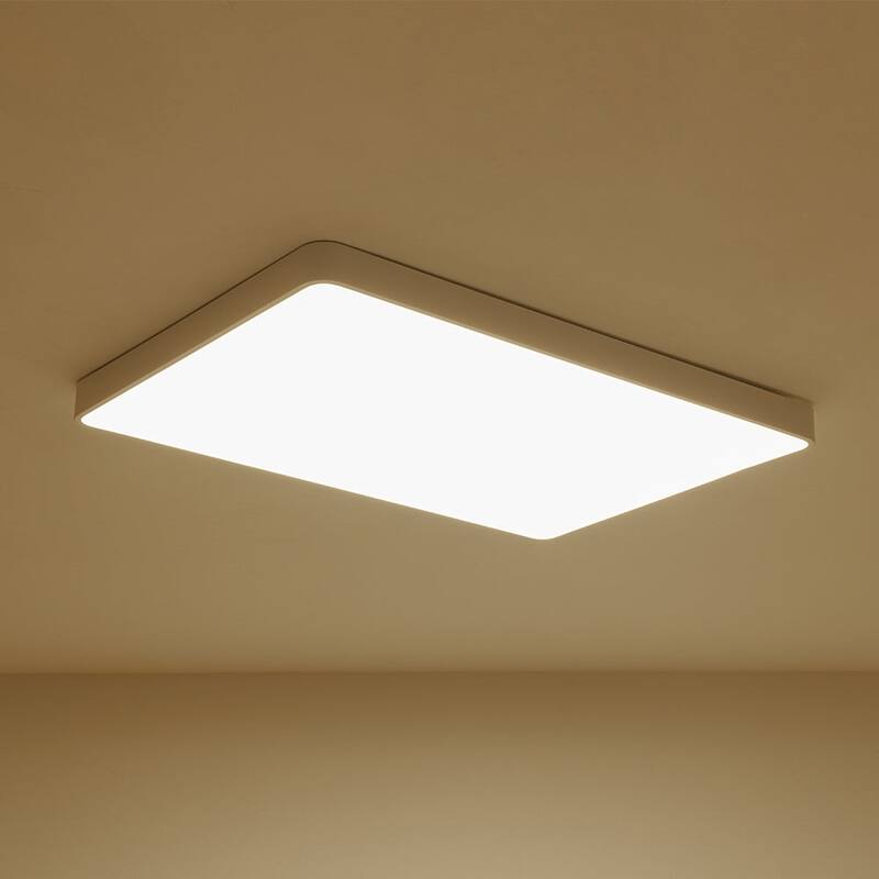Dimmable LED Wide Rectangular Flush Mount Light 33.9 in
