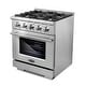 preview thumbnail 7 of 11, Cosmo Commercial-Style 30 in. 3.5 cu. ft. Gas Range with 4 Italian Burners, Convection Oven in Stainless Steel