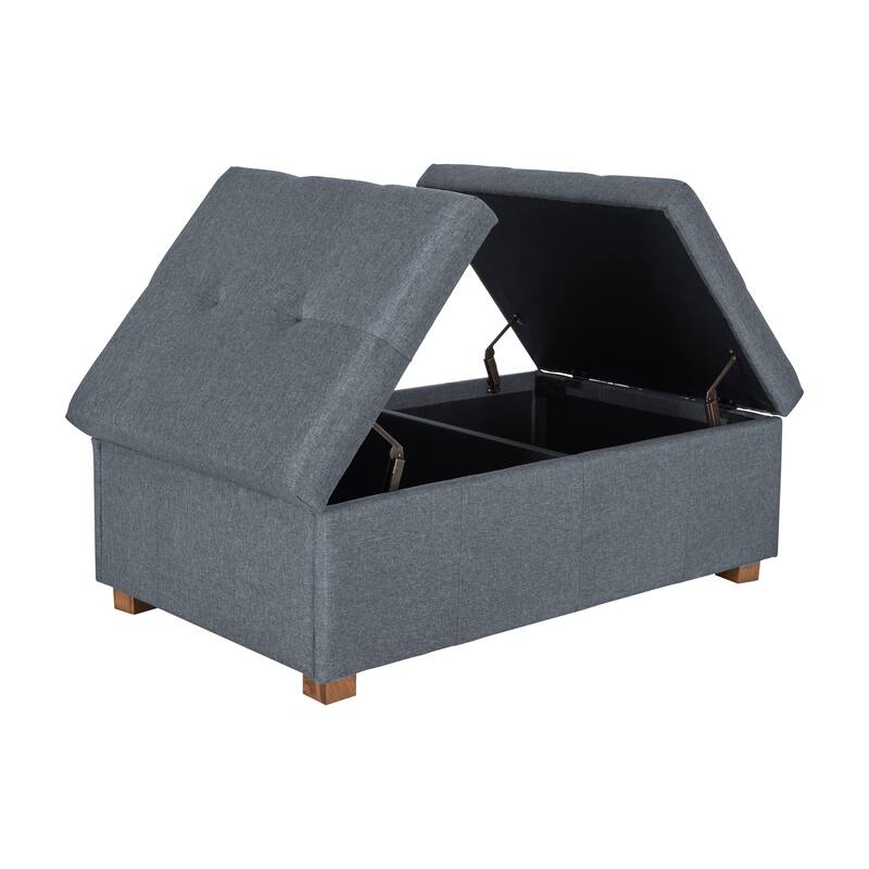 Yves Double Storage Ottoman Bench