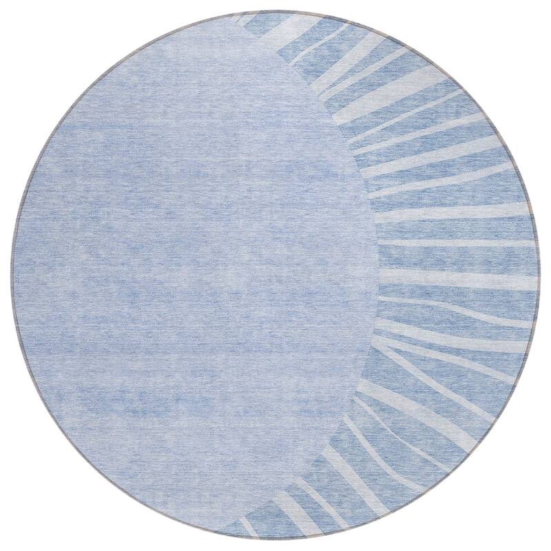 Machine Washable Indoor/ Outdoor ChantilleSunburst Modern Rug