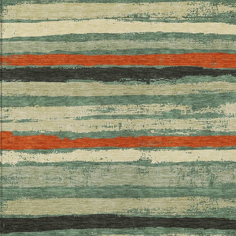 HomeRoots Striped Transitional Rectangle Outdoor Rug