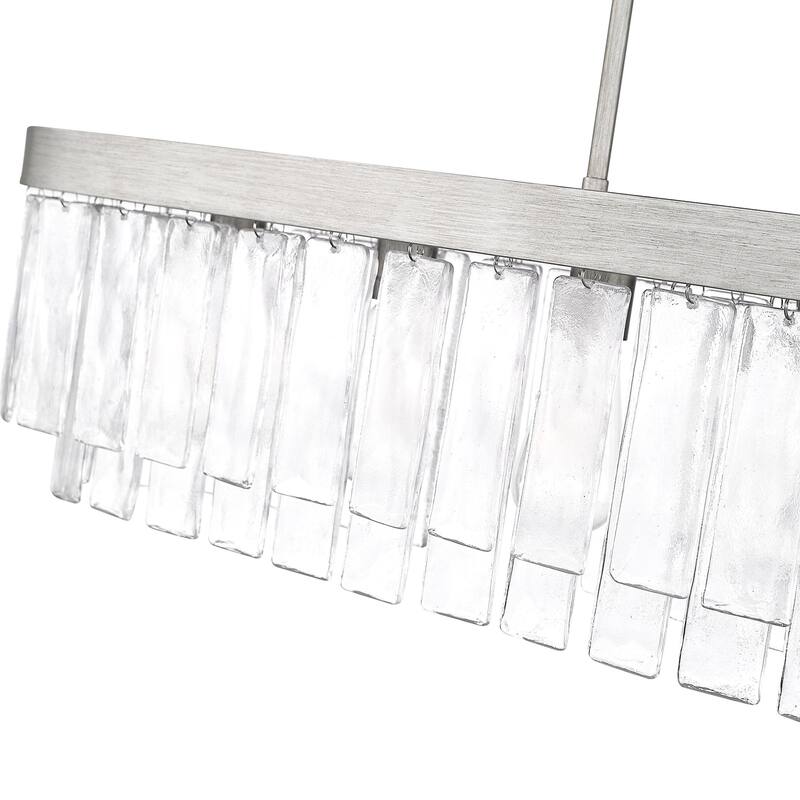 Golden Lighting 1768-LP HWG Ciara 6 Light 42" Wide Linear Pendant