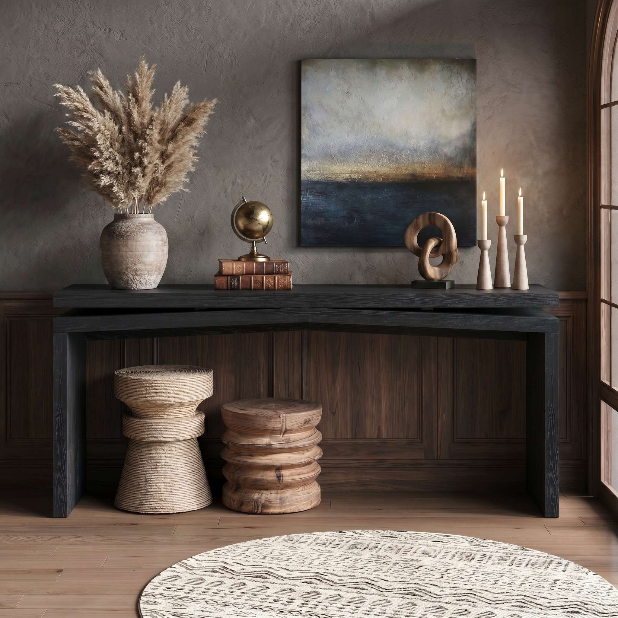 ク*ア様 Console Table コンソールテーブル デンマークヴィンテージ コーナーコンソールテーブル 北欧家具/Danish