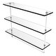 preview thumbnail 7 of 32, Allied Brass 16 Inch Triple Tiered Glass Shelf with Integrated Towel Bar 22 - Matte White