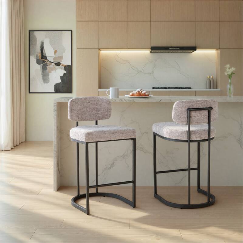 Demi Mid-Back 26" Fixed-Height Counter Stool - Set of 2