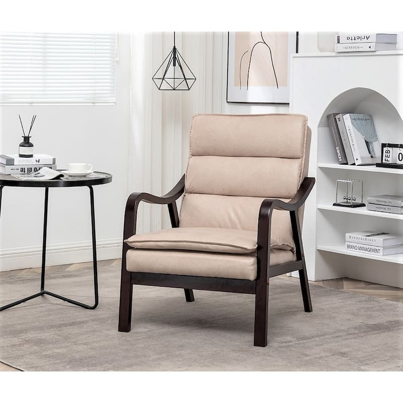 Clovis 24.8" Wide Microfiber Armchair - Light Camel