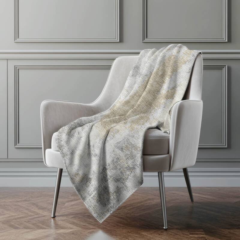 Premium Machine Washable ASB68 Abstract Modern Sherpa Throw Blanket