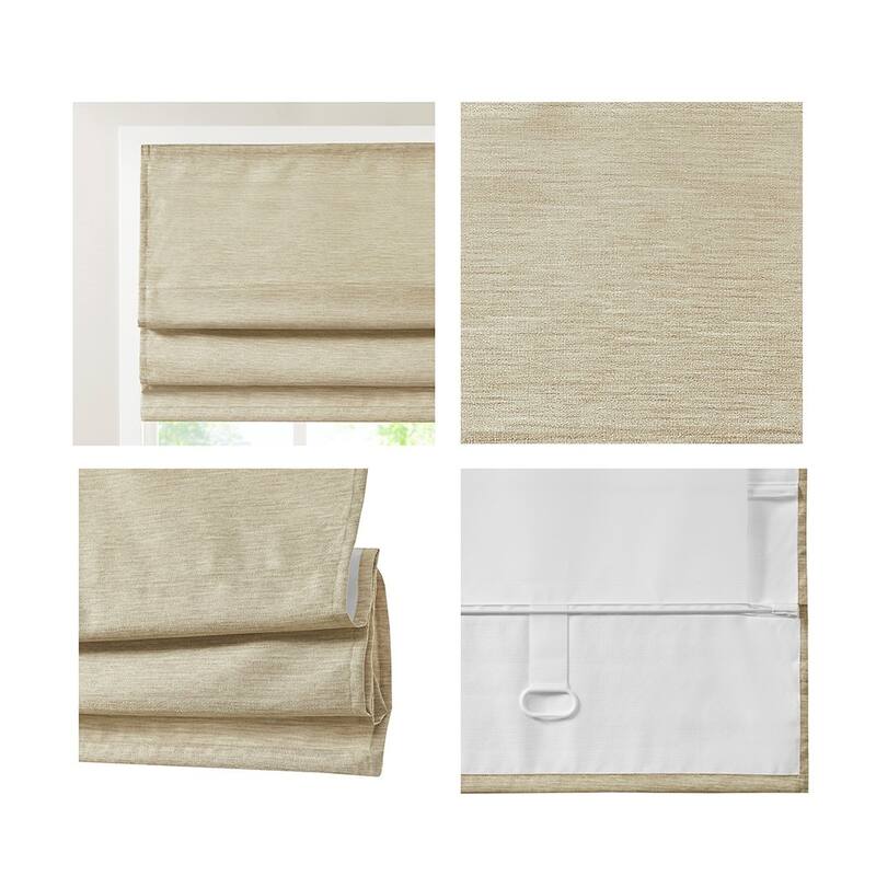 Printed Faux Silk Room Darkening Cordless Roman Window Shade