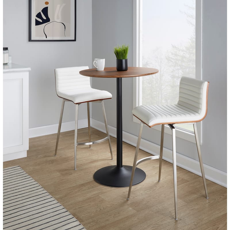 Carson Carrington Stone-Mason Swivel 3-Piece Counter Height Dining Set