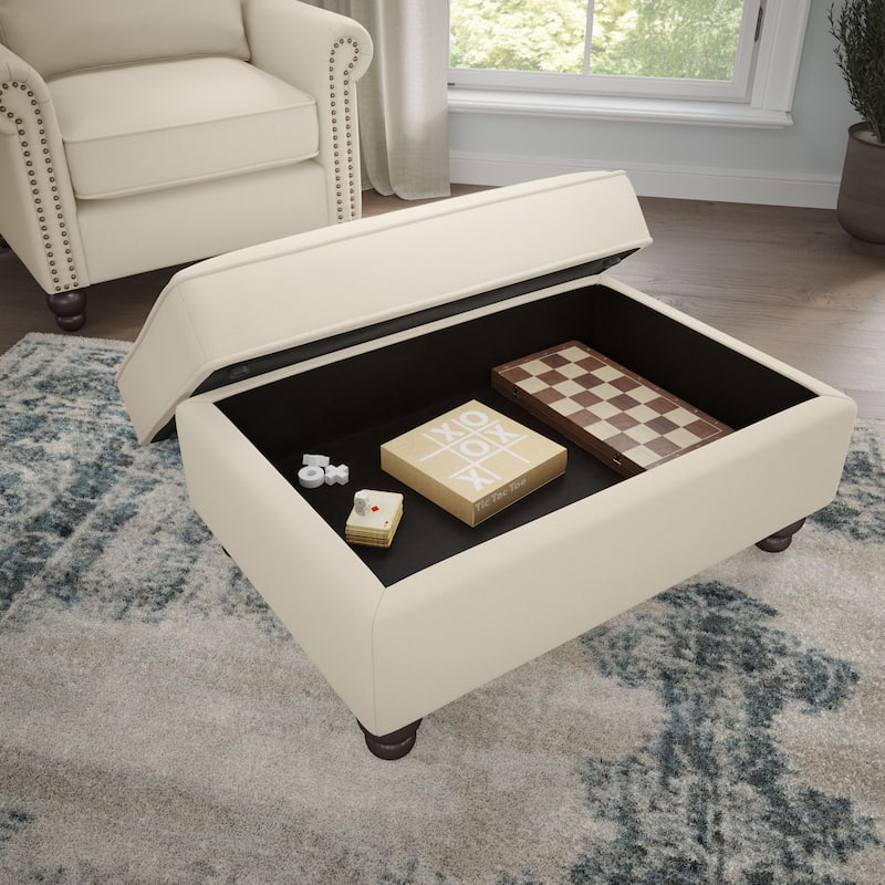 Bush Furniture Coventry Large Upholstered Storage Ottoman