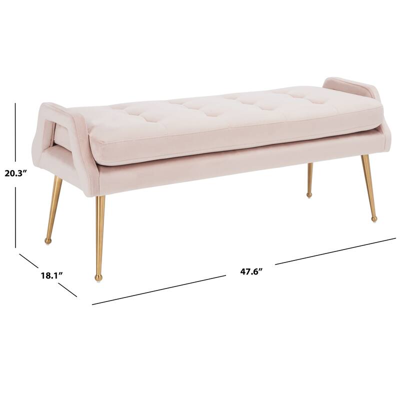 SAFAVIEH Stelija Bench - 48" W x 18" D x 20" H - 48Wx18Dx20H