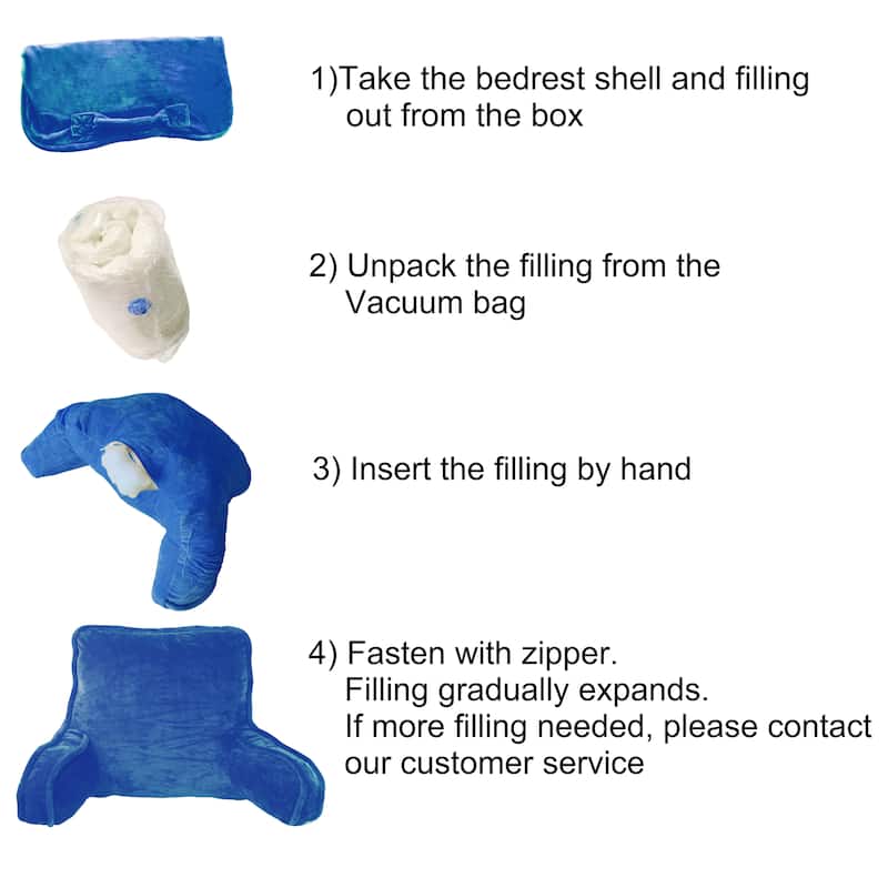 Super soft Lounger Need Assembly Bedrest Reading Pillow