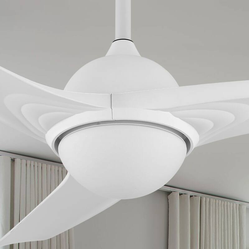 Aviator 52" 1-Light Industrial Iron/Plastic Mobile-App/Remote-Controlled 6-Speed Propeller LED Ceiling Fan, by JONATHAN Y